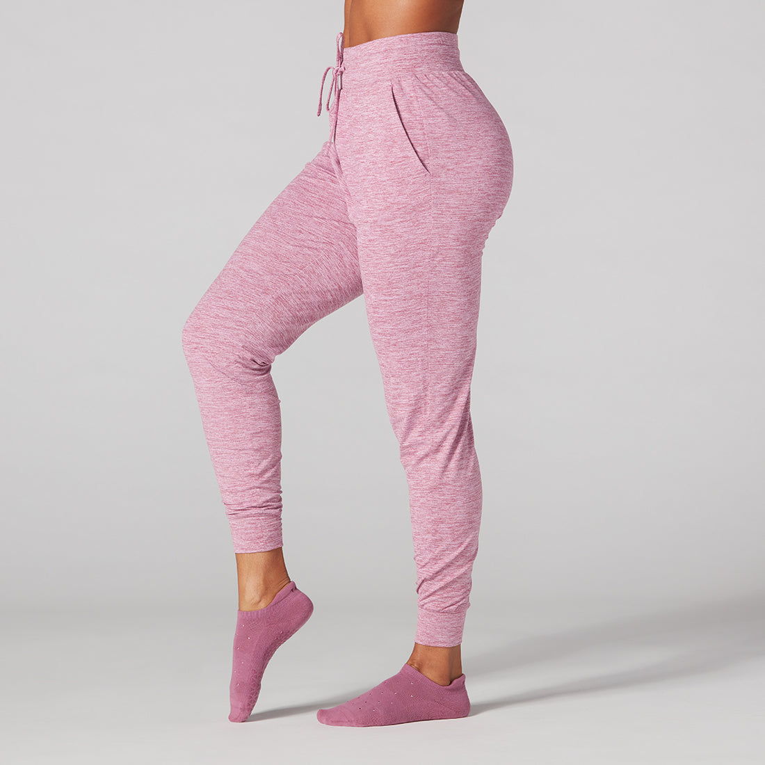 Tavi - Jogger Cozy Tejido High Waisted Berry