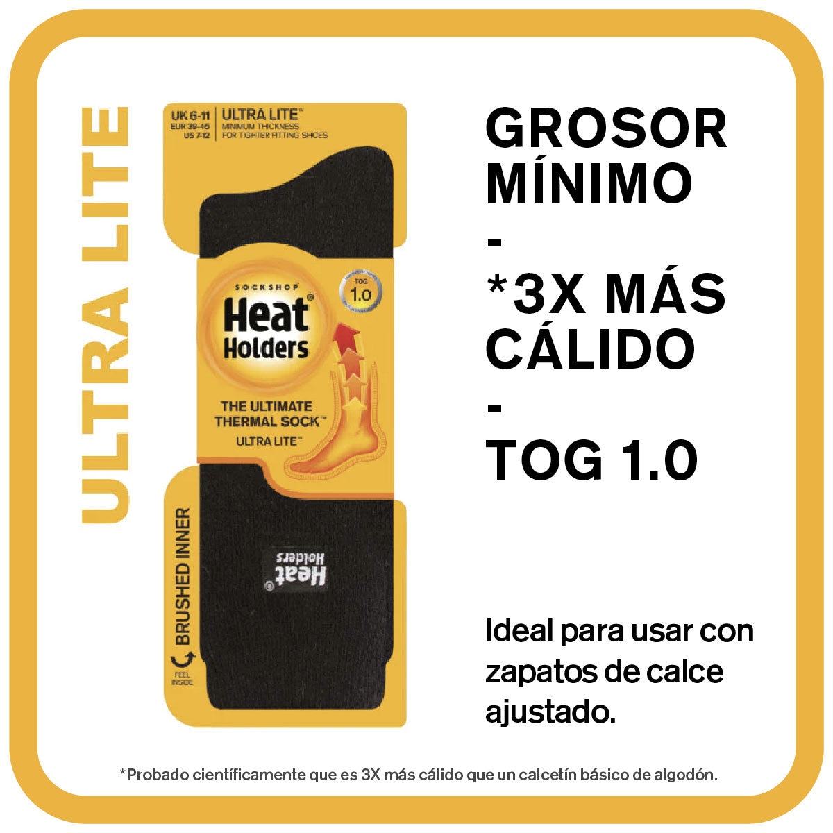 Heat Holders - Calcetin Ultra Lite Micro Square Zadar