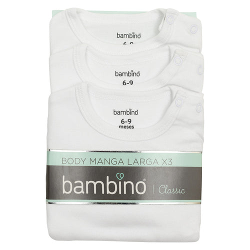 Bambino - 3 Unidades Body Blanco Unisex