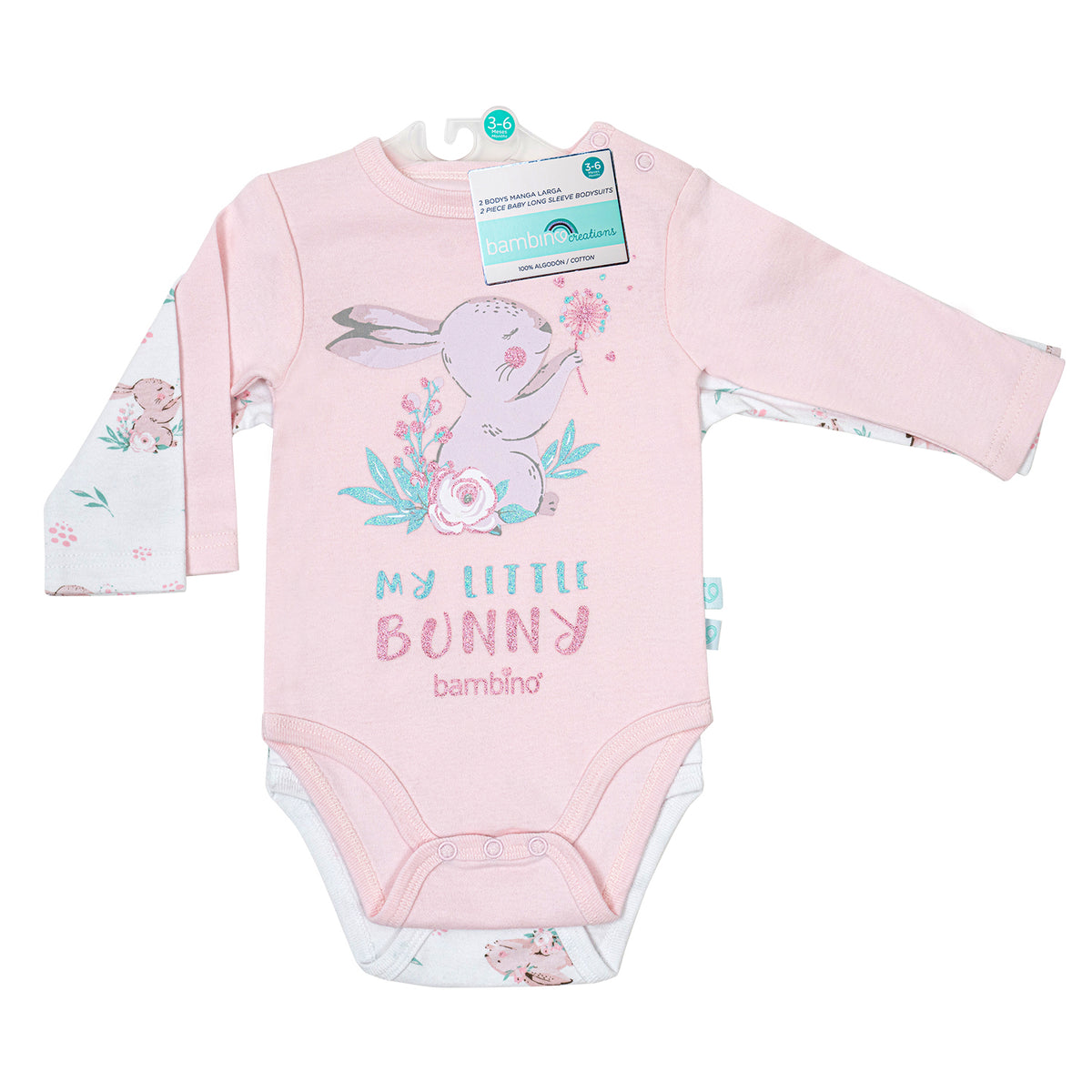 Bambino - Set 2 Body Manga Larga Conejo