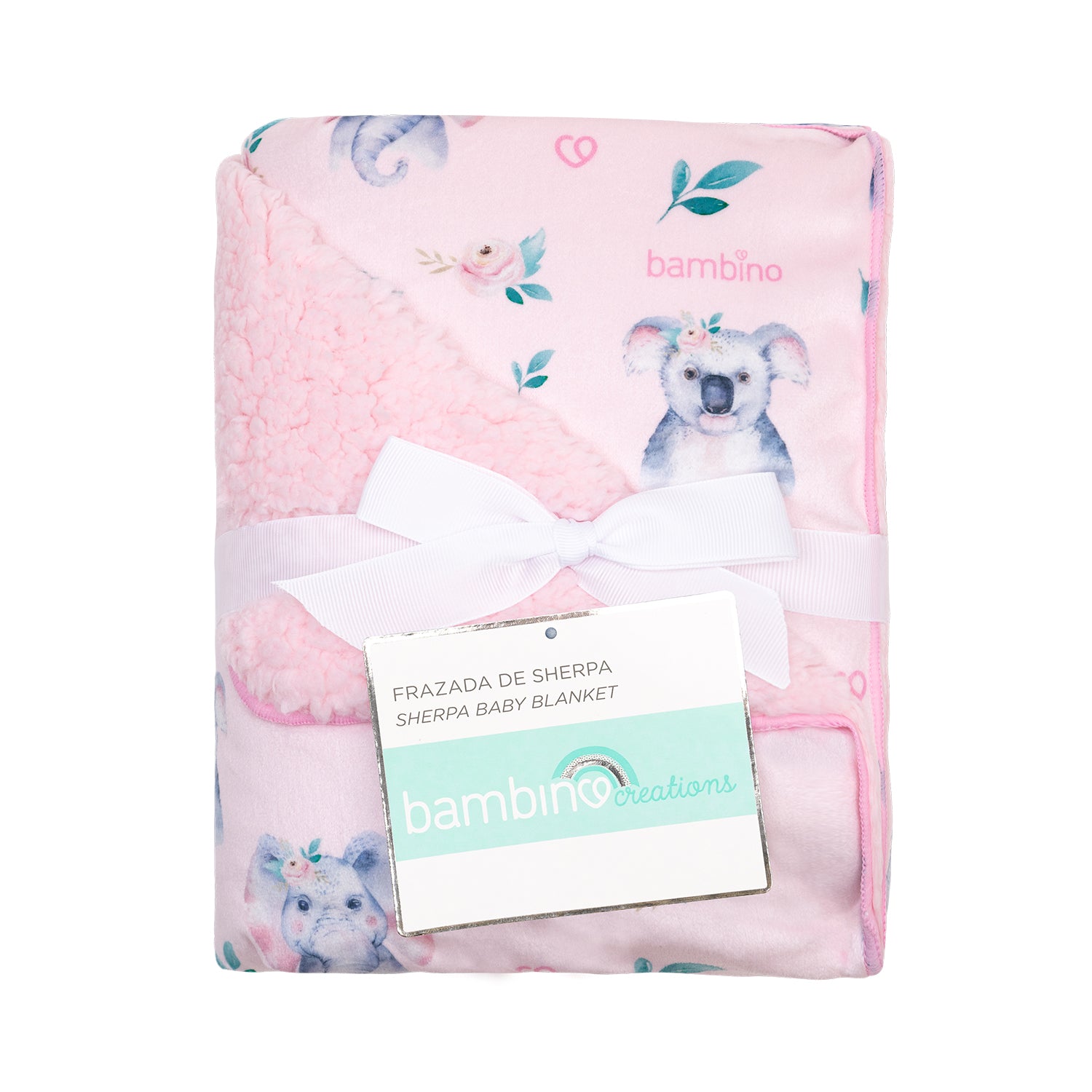 Bambino - Frazada De Sherpa Rosado Animales
