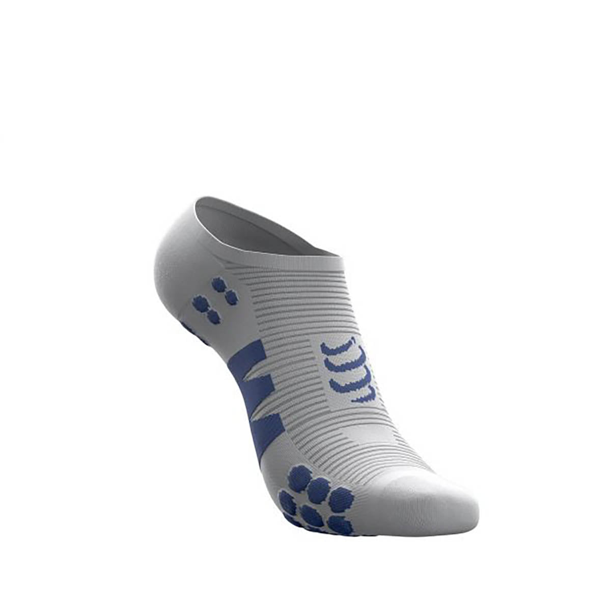 Compressport - Calcetín No Show Blanco/Azul