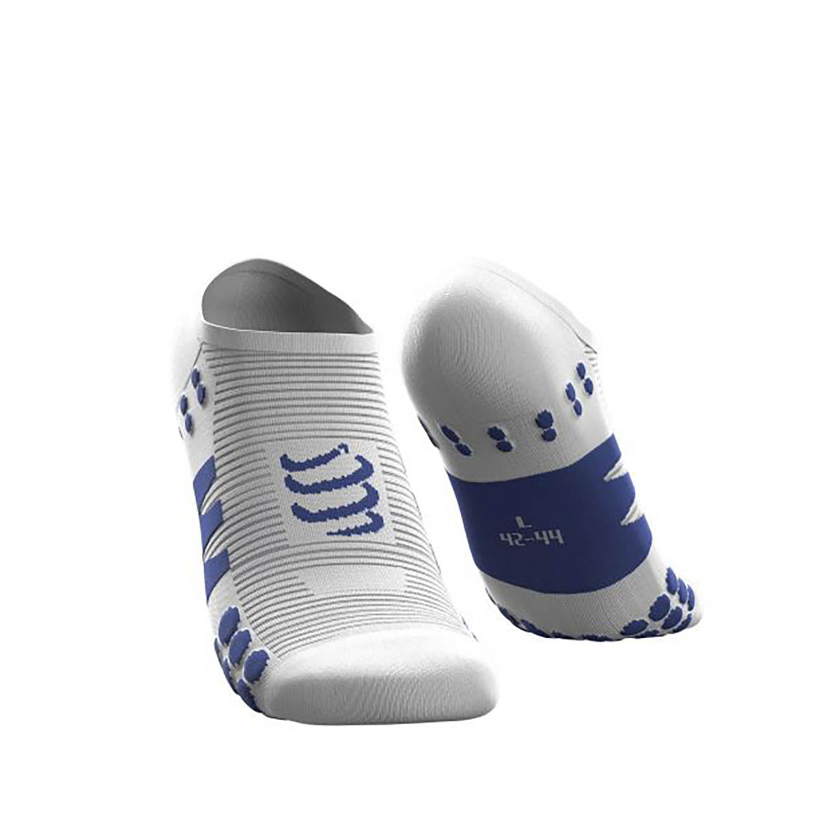 Compressport - Calcetín No Show Blanco/Azul