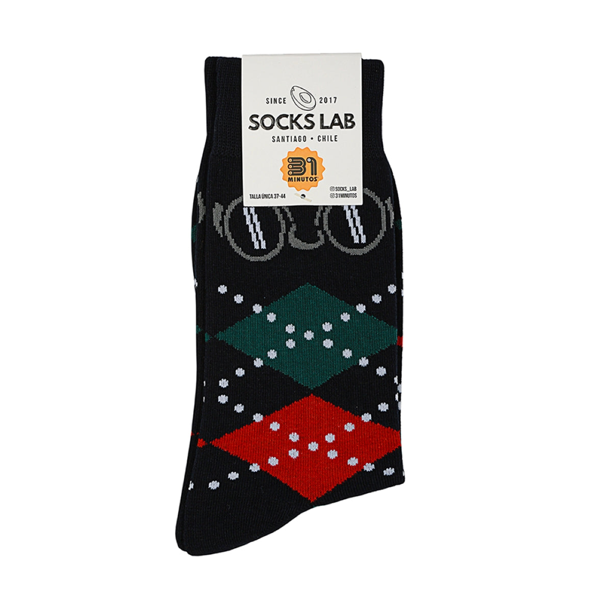 Socks Lab - Calcetín Algodón Peinado Calcetín Con Rombosman
