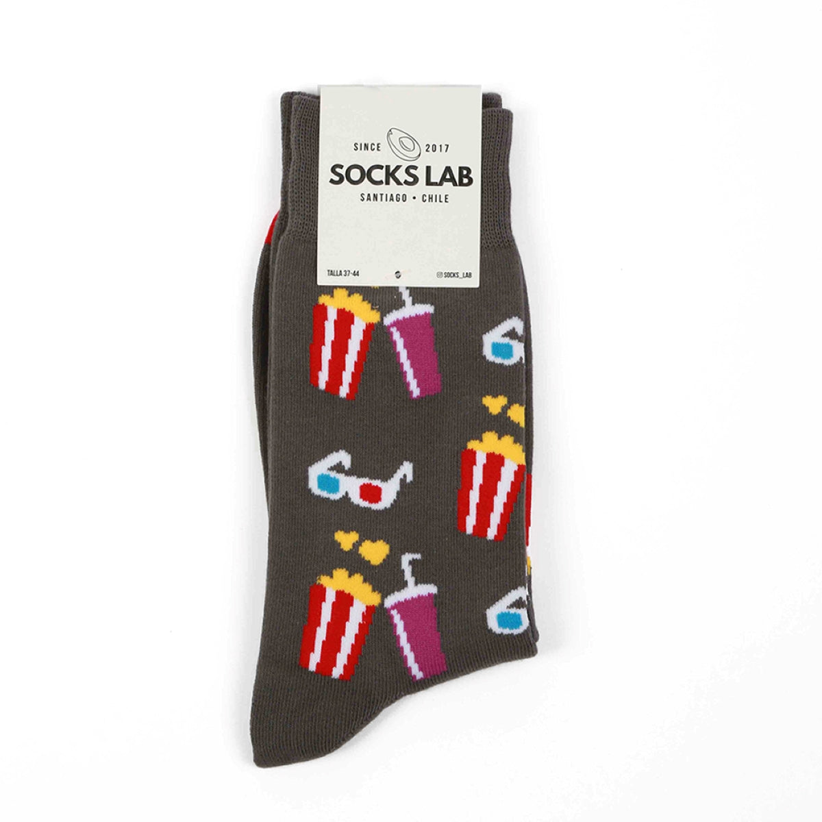 Socks Lab - Calcetín Algodón Peinado Cine Gris