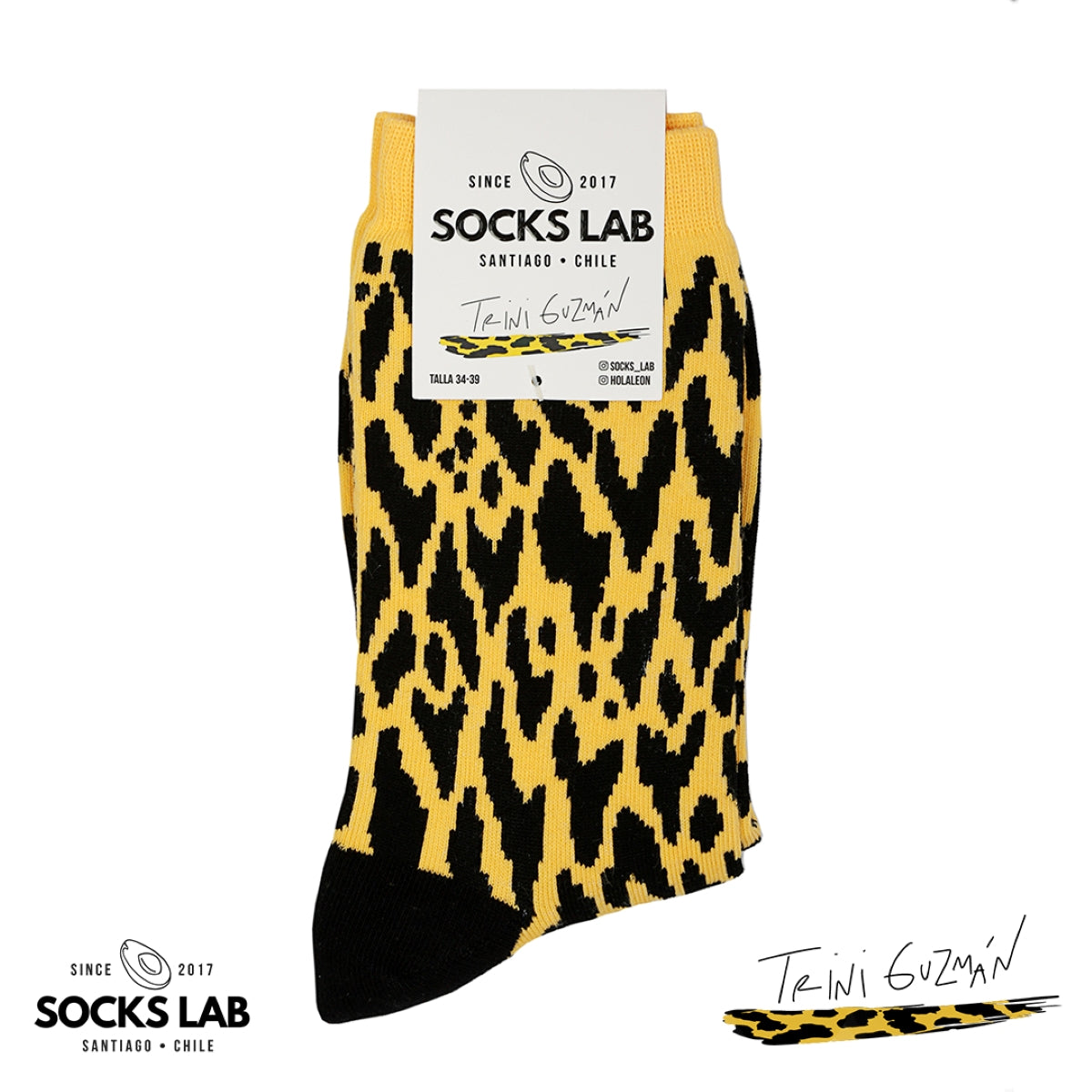 Socks Lab - Calcetín Algodón Peinado Trini Guzmán Safari