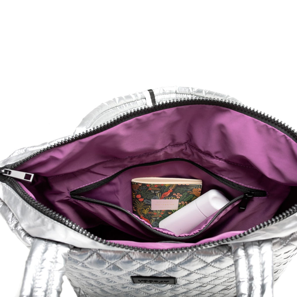 Vooray - Tote Naomi Acolchado Plateado