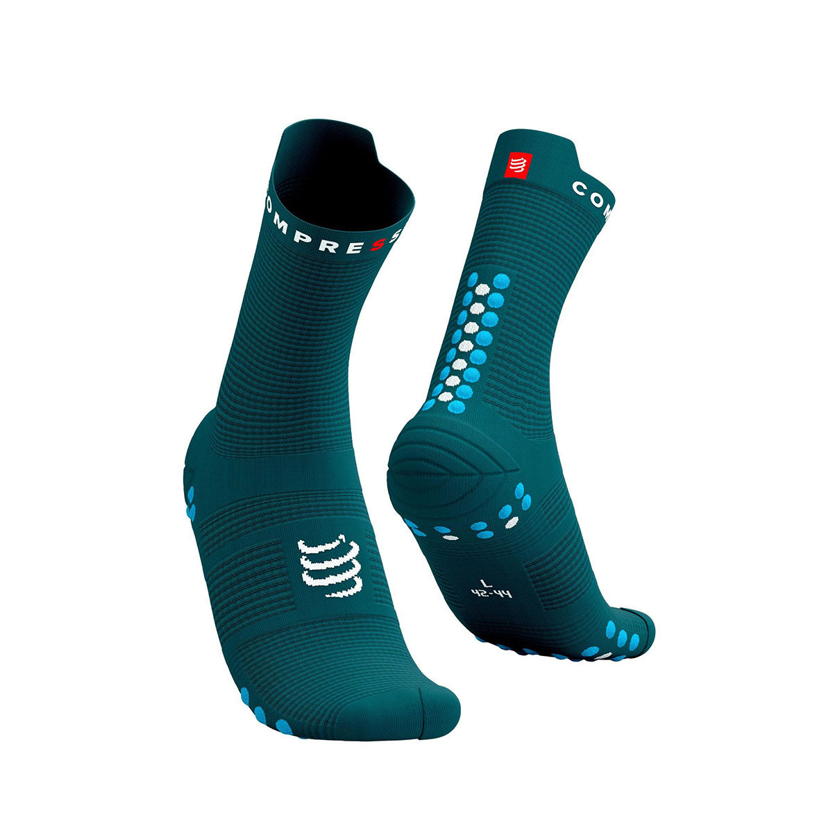 Compressport - Calcetín Pro Racing Socks V4.0 Run High Verde