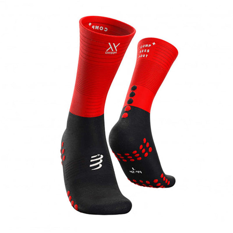 Compressport - Calcetín Mid Compression Red/Black