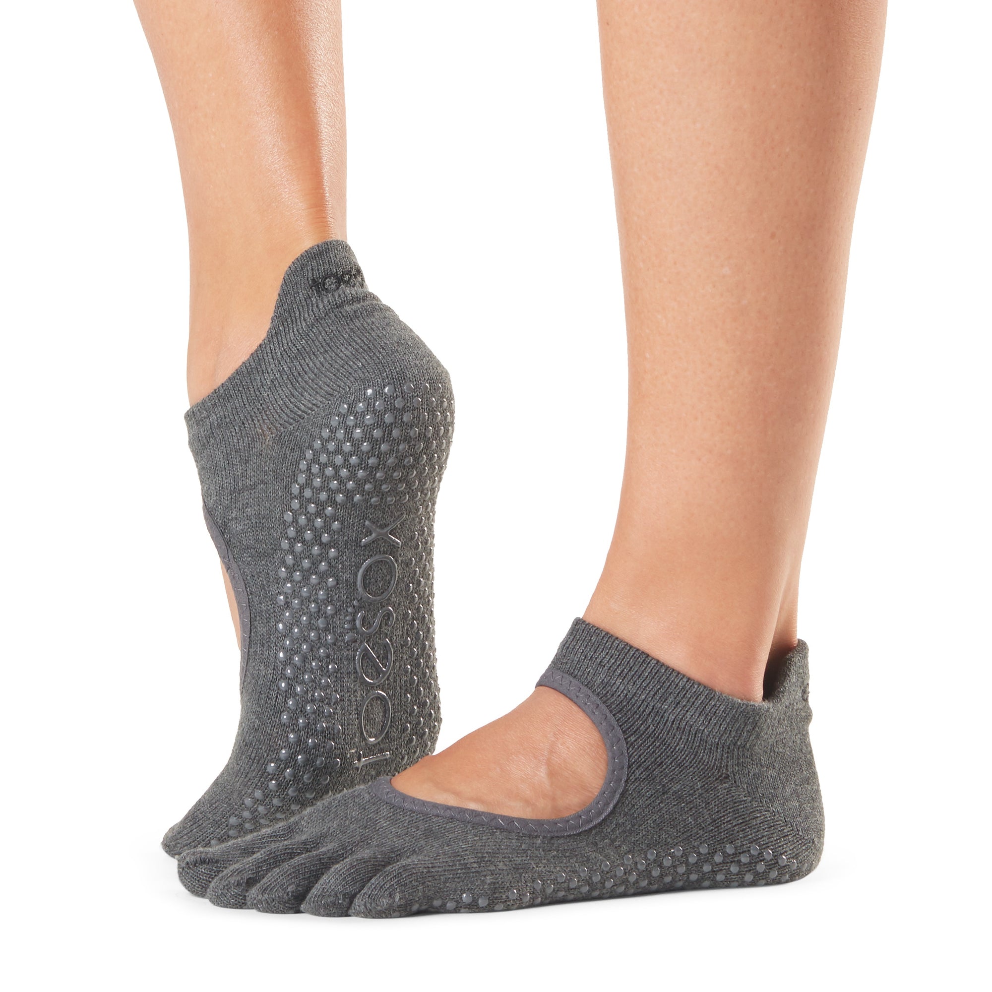 Toesox - Calcetín Antideslizante Bellarina Con Dedos